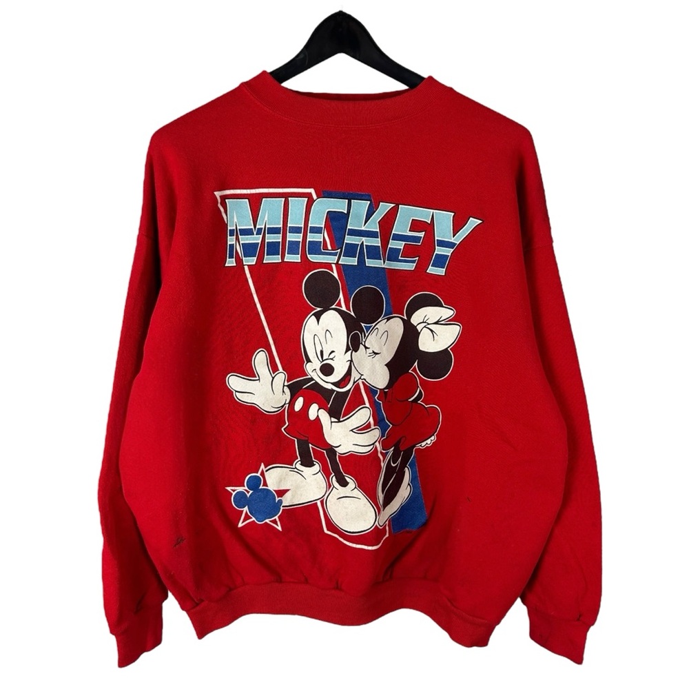 Vintage 90s Jerry Leigh Disney Mickey Mouse Cartoon Retro Sweatshirt Size L